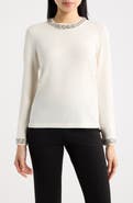 Anne Klein Rhinestone Embellished Sweater