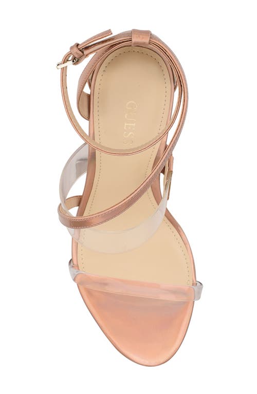 Guess Felecia Ankle Strap Sandal In Nude