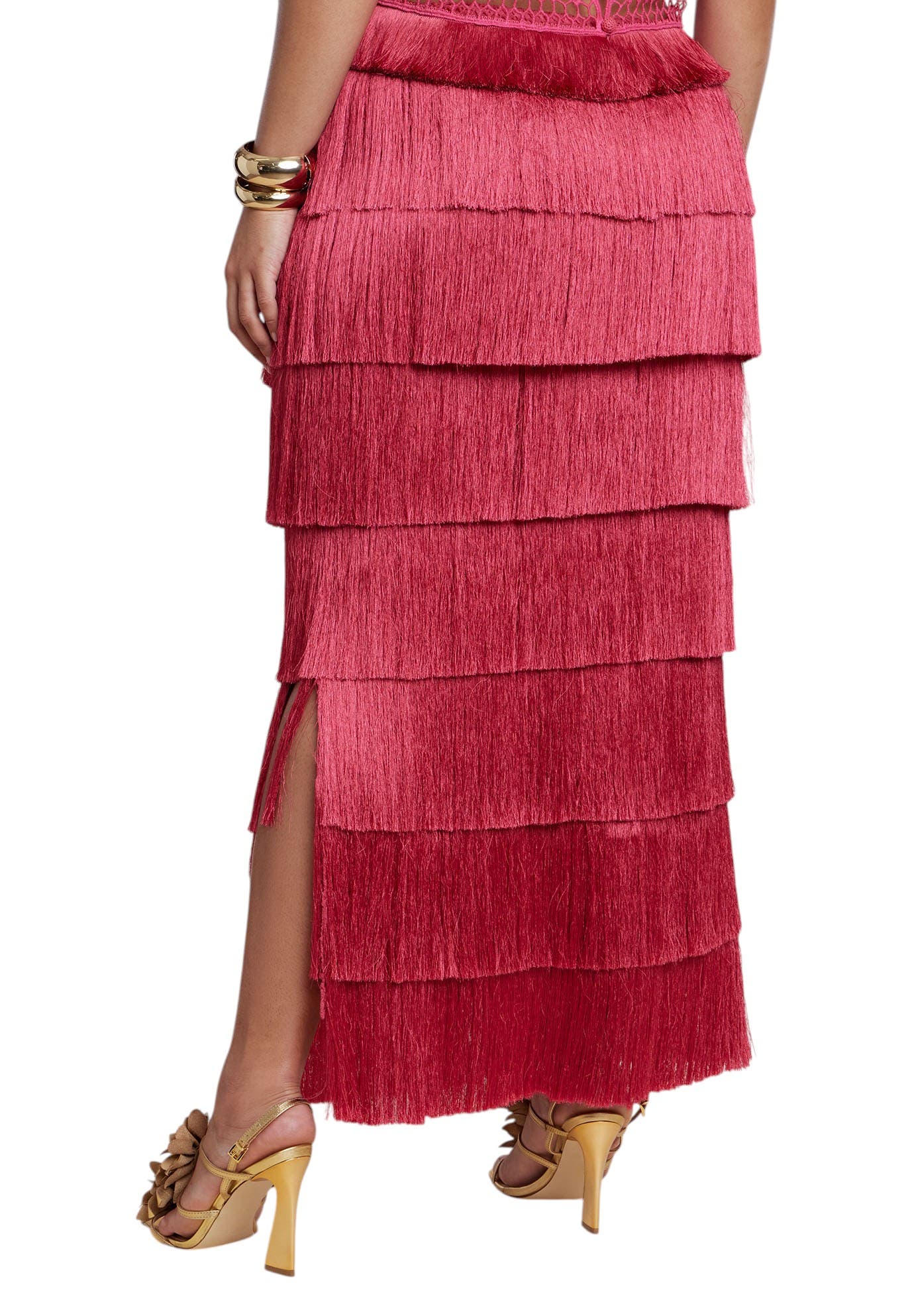 Patbo X Eloquii Fringe Column Maxi Skirt - image 2