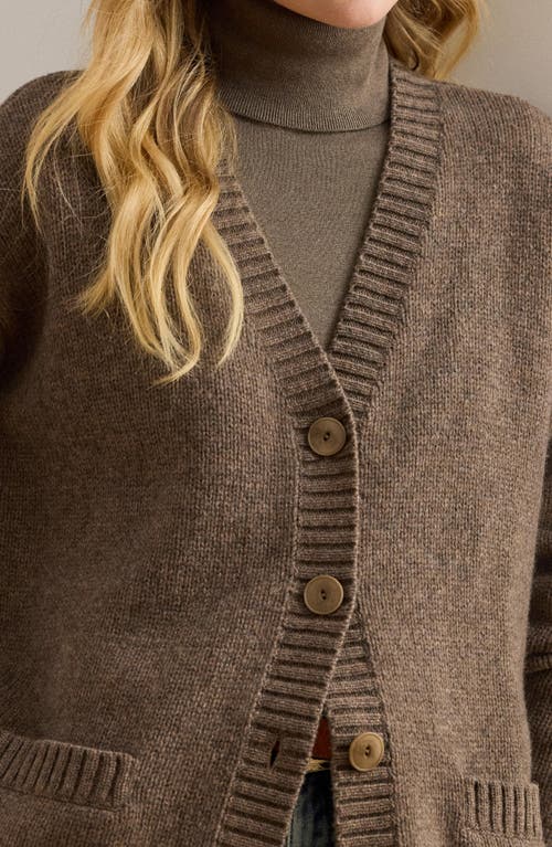 Ralph Lauren Wool-blend V-neck Cardigan In Brown
