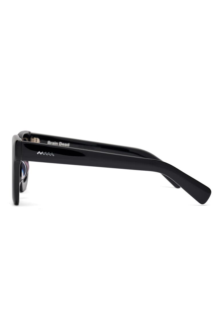 Elia Post Modern Primitive 46mm Small Square Sunglasses, Alternate, color, BLACK