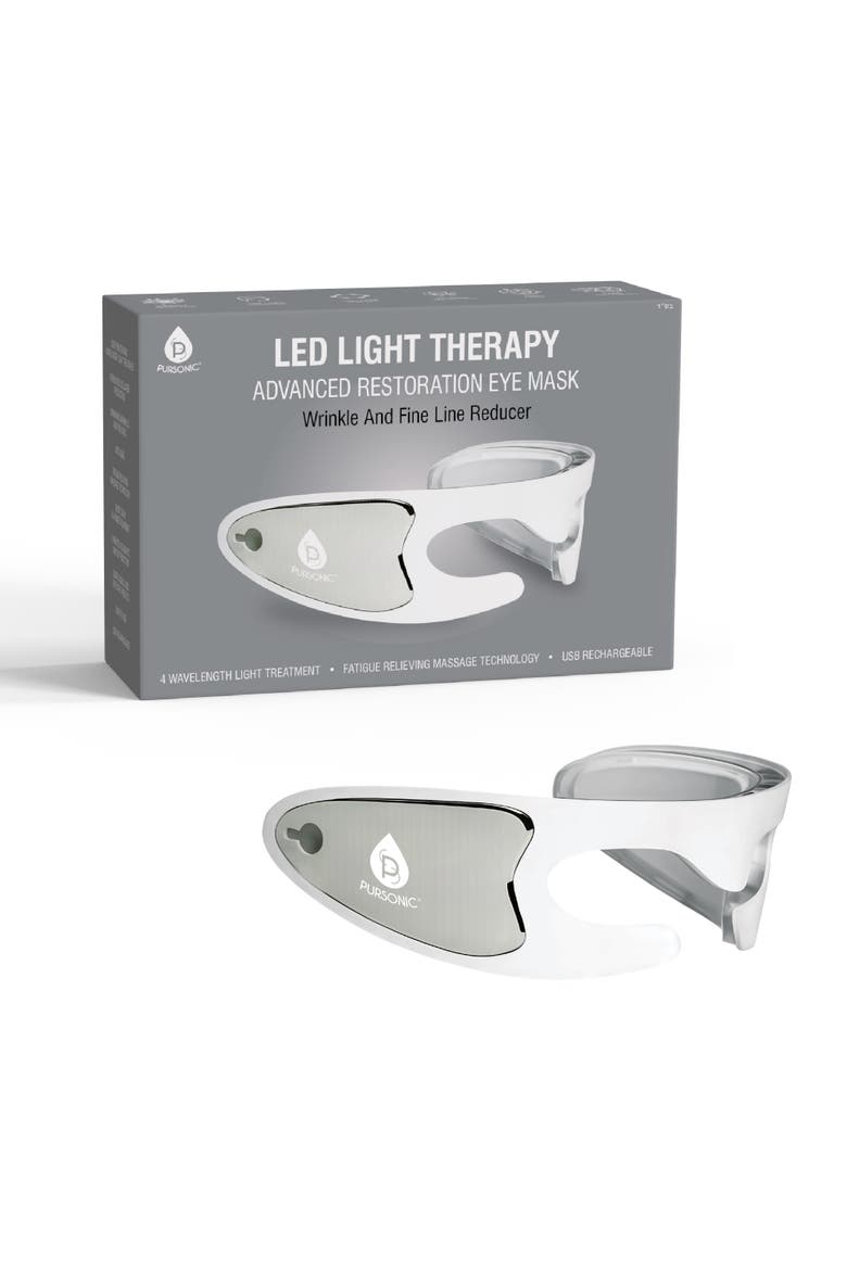 LED Light Therapy Advanced Restoration Eye Mask - Anti-Aging, Collagen-Boosting, At-Home Treatment, Main, color, White