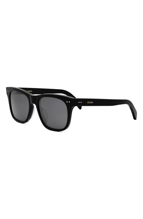 Celine Triomphe 54mm Square Sunglasses In Black