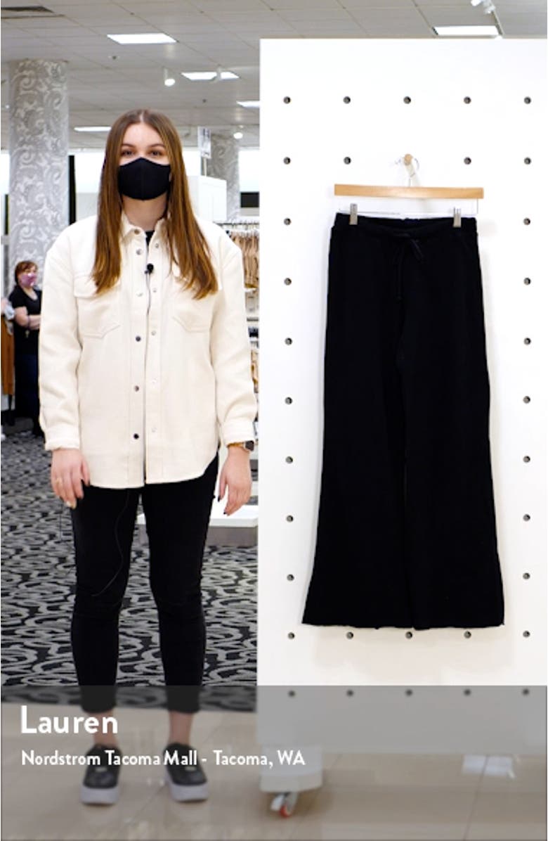 Wide Leg Cotton Fleece Lounge Pants, sales video thumbnail
