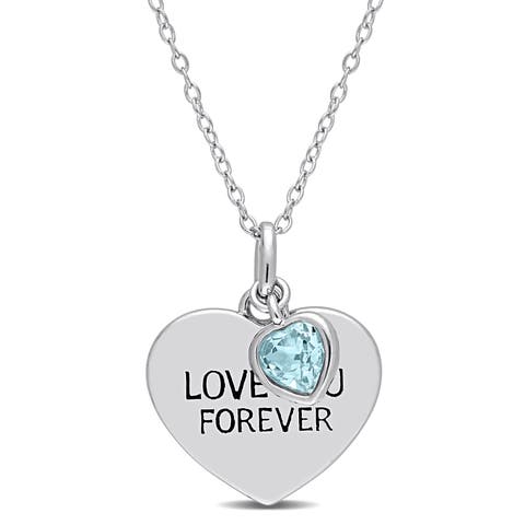 LOVE YOU FOREVER Heart Necklace