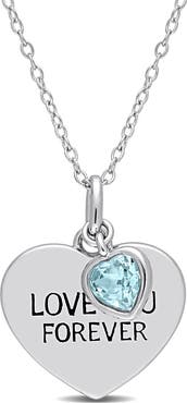 Julianna B. LOVE YOU FOREVER Heart Necklace