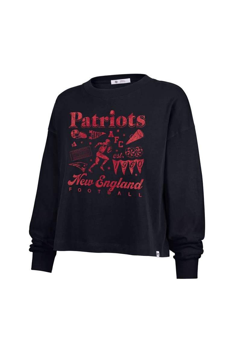 '47 Women's '47 Navy New England Patriots Team Collage Sydney Long Sleeve T-Shirt, Alternate, color, Navy