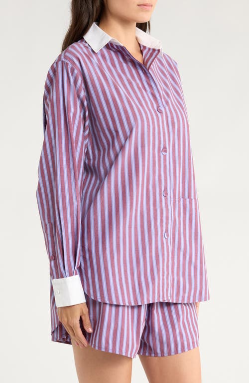 Lunya Airy Cotton & Silk Curve Hem Short Pajamas In Multi