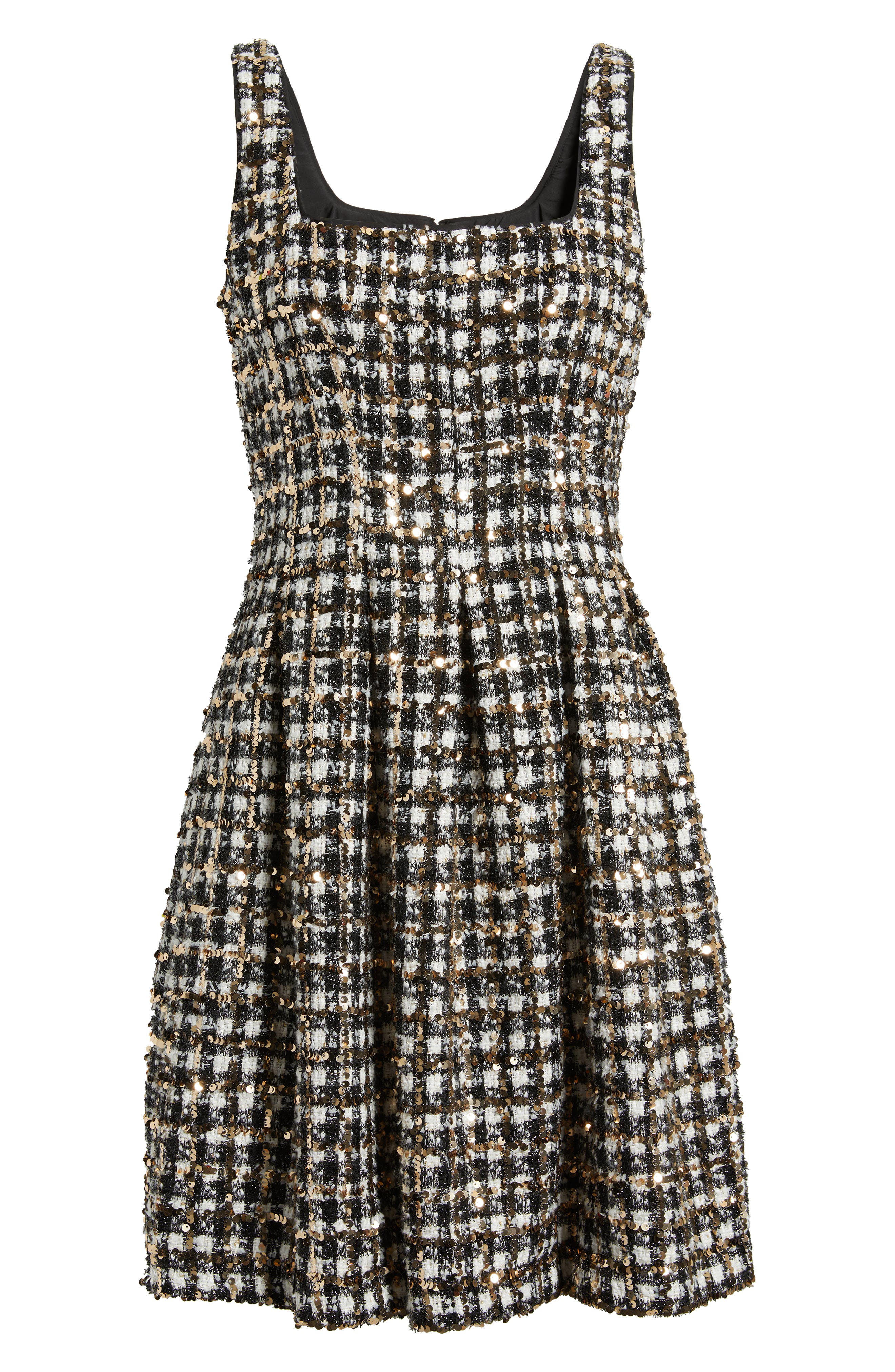 vince camuto sequin fit and flare dress Vince Camuto Women's Bow Neck Fit & Flare Dress Black Size 14