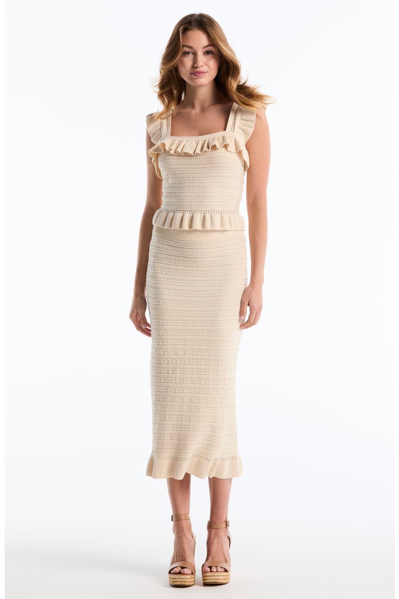 Ruffle Sweater Tank, Alternate, color, WHITE SWAN