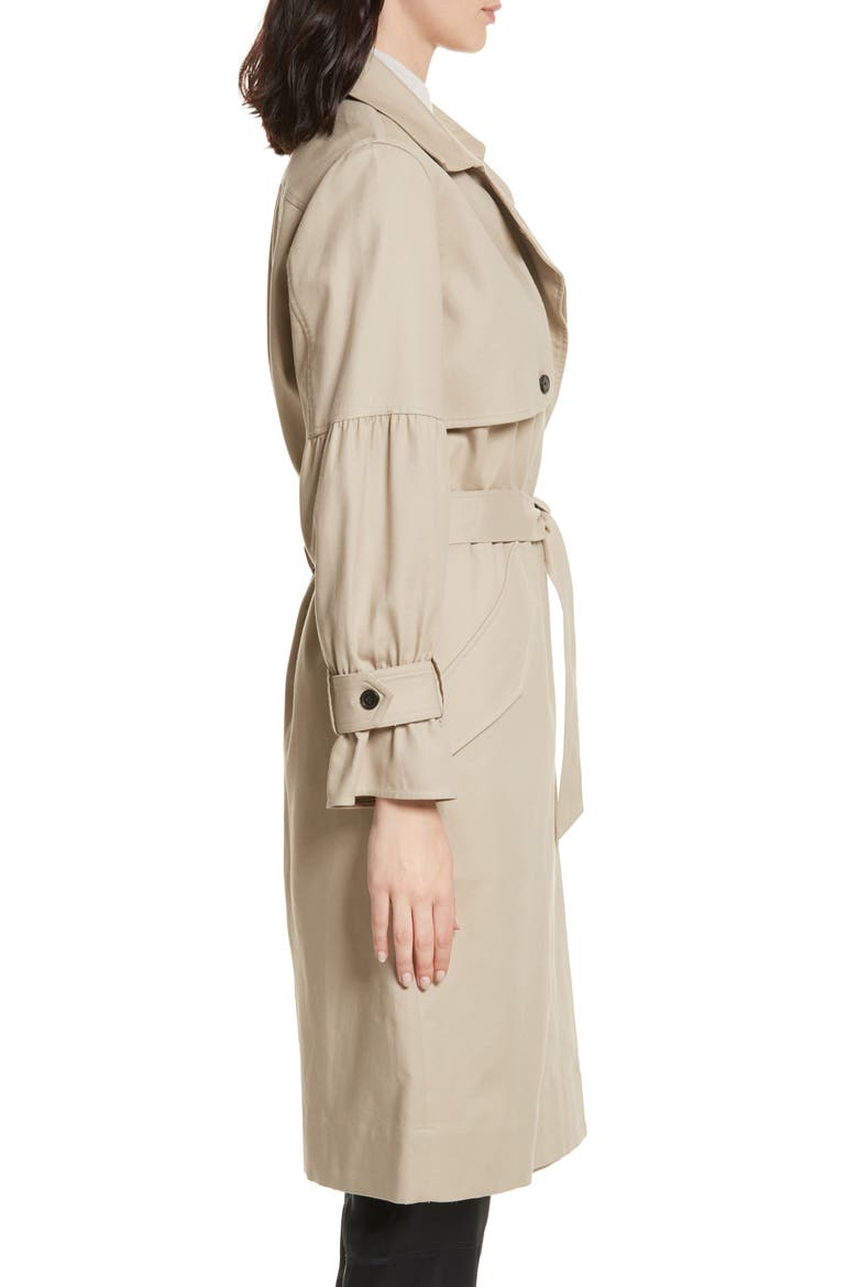 Alwena Cotton Trench Coat, Alternate, color, KHAKI