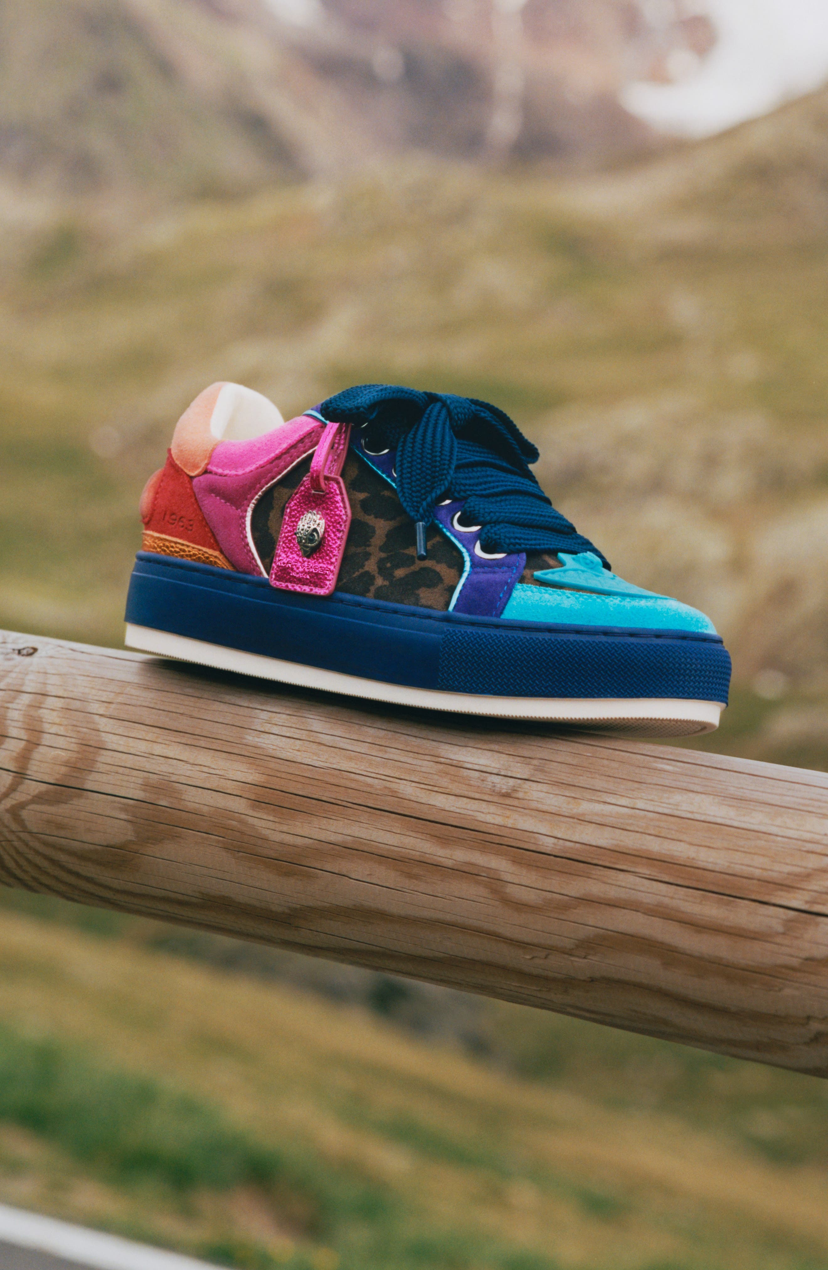 Kurt Geiger London Southbank Tag Platform Sneaker, Alternate, color, Open Brown