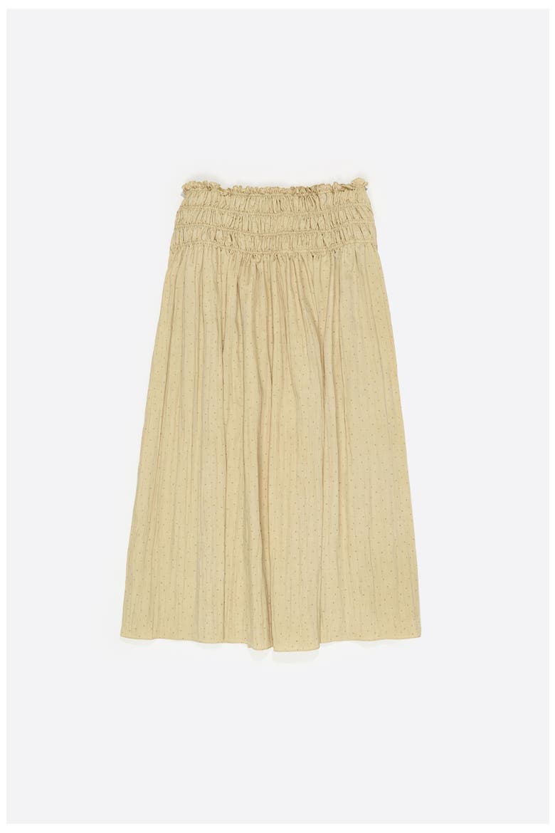 Mini Dots Ruched Flare Skirt, Alternate, color, DOTS MINI OLIVE