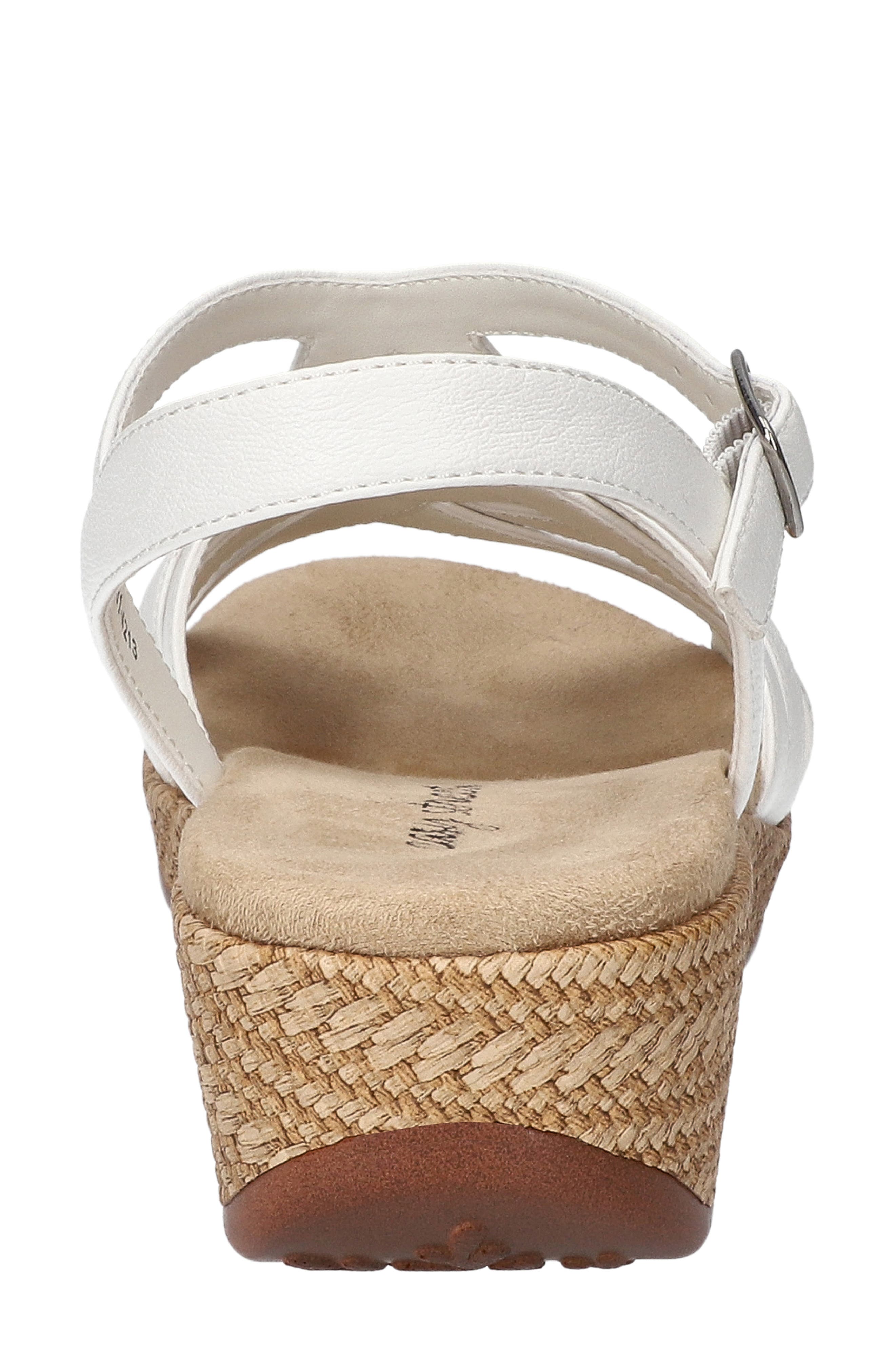 Lua Wedge Sandal, Alternate, color, WHITE