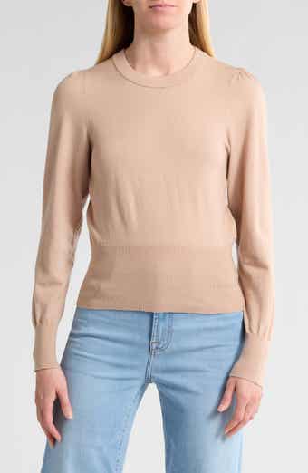 7 For All Mankind Crewneck Puff Sleeve Sweater