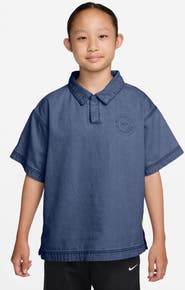 Nike Kids' Short Sleeve Denim Polo