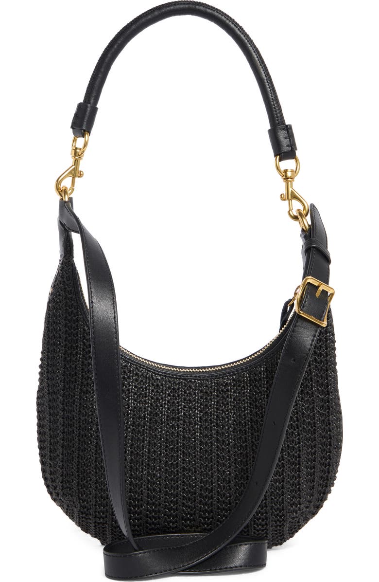 Rebecca Minkoff Darren Crescent Crossbody Bag, Alternate, color, Black