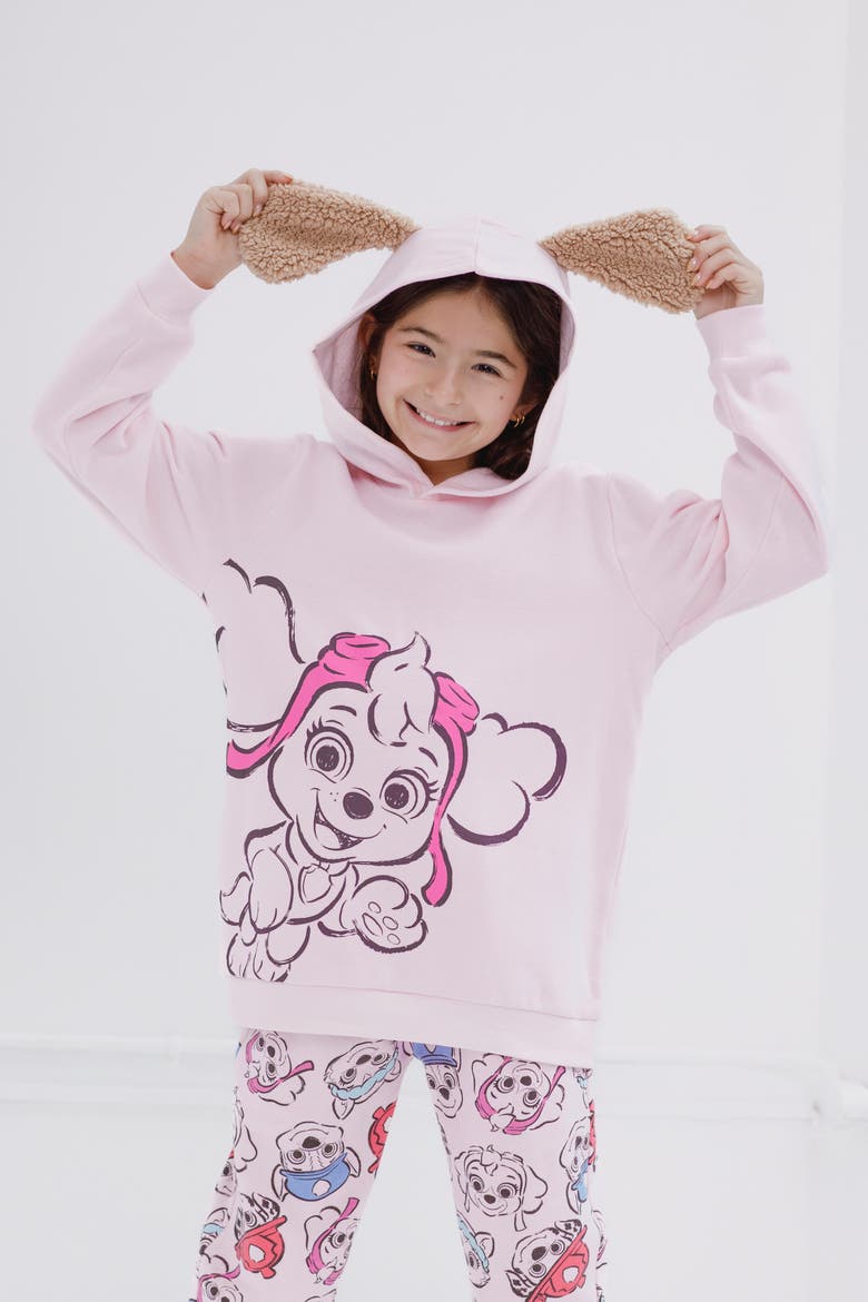 Fleece Hoodie and Jogger Set, Alternate, color, Light Pink Skye