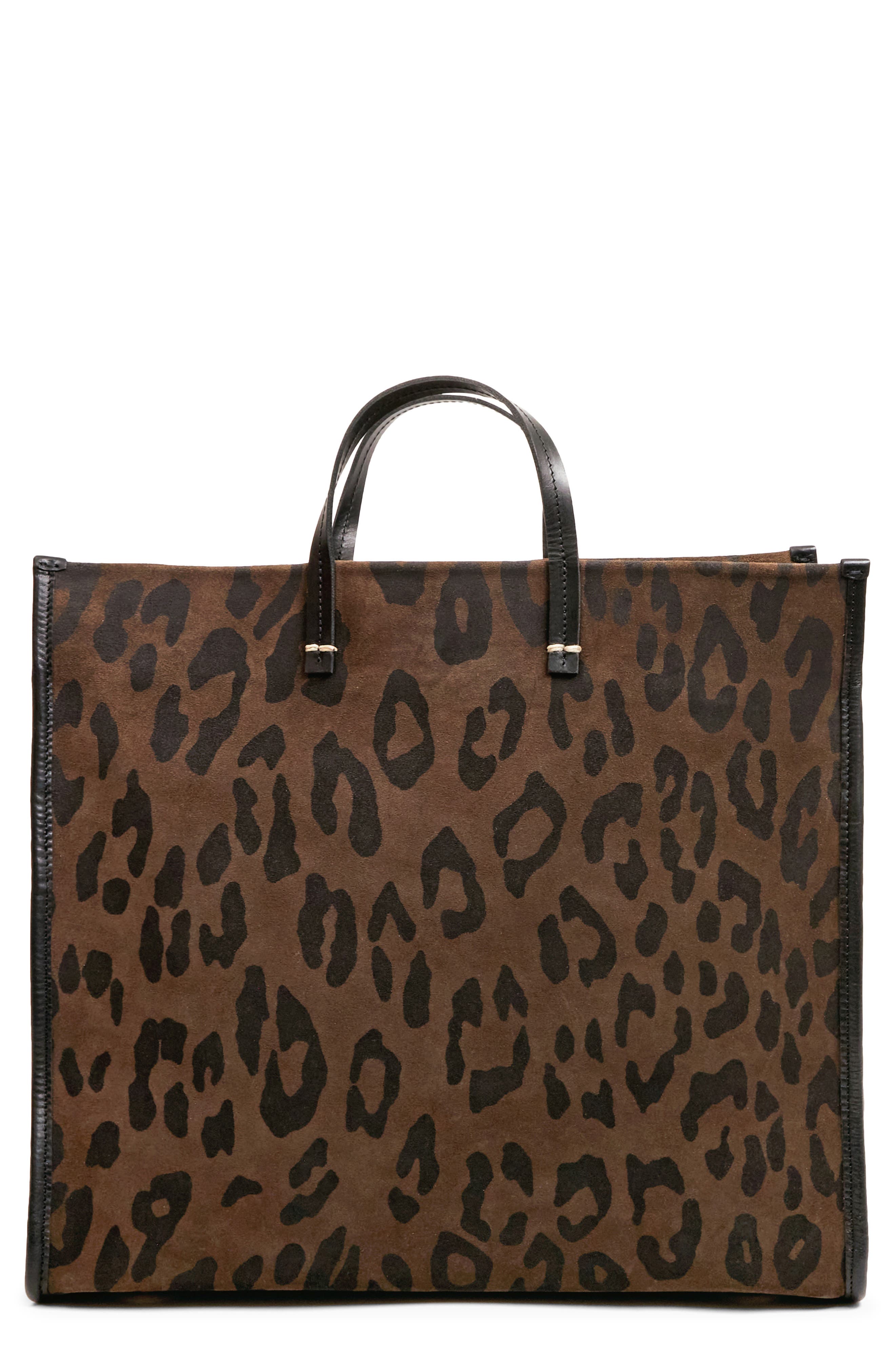Clare V. Simple Suede Tote, Main, color, Cocoa Pablo Cat Suede