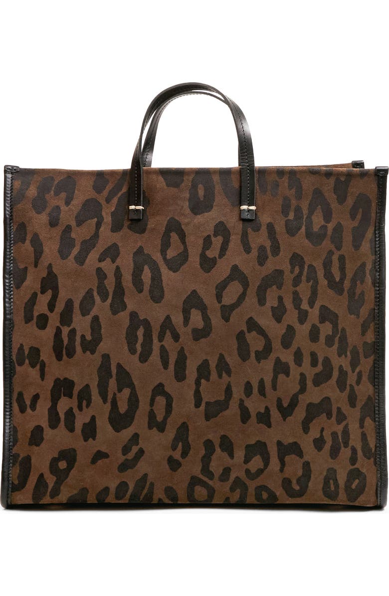 Clare V. Simple Suede Tote, Main, color, Cocoa Pablo Cat Suede