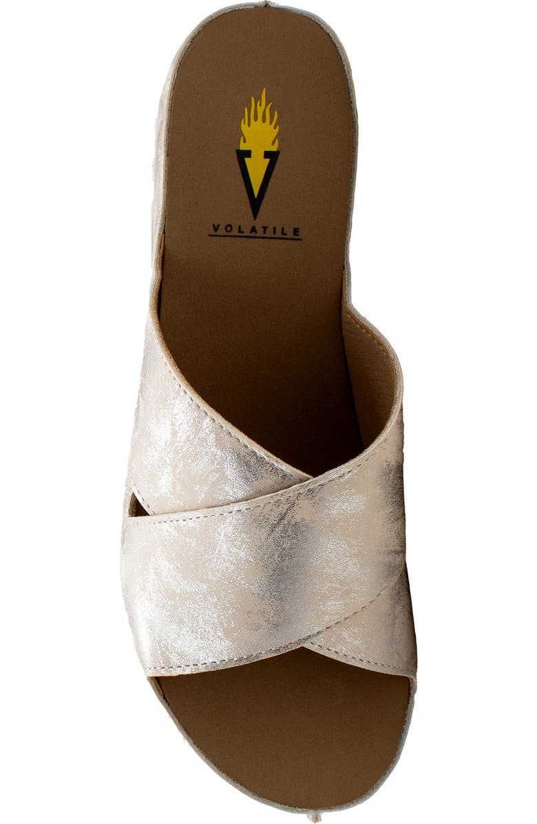 Volatile Edith Platform Sandal, Alternate, color, Silver