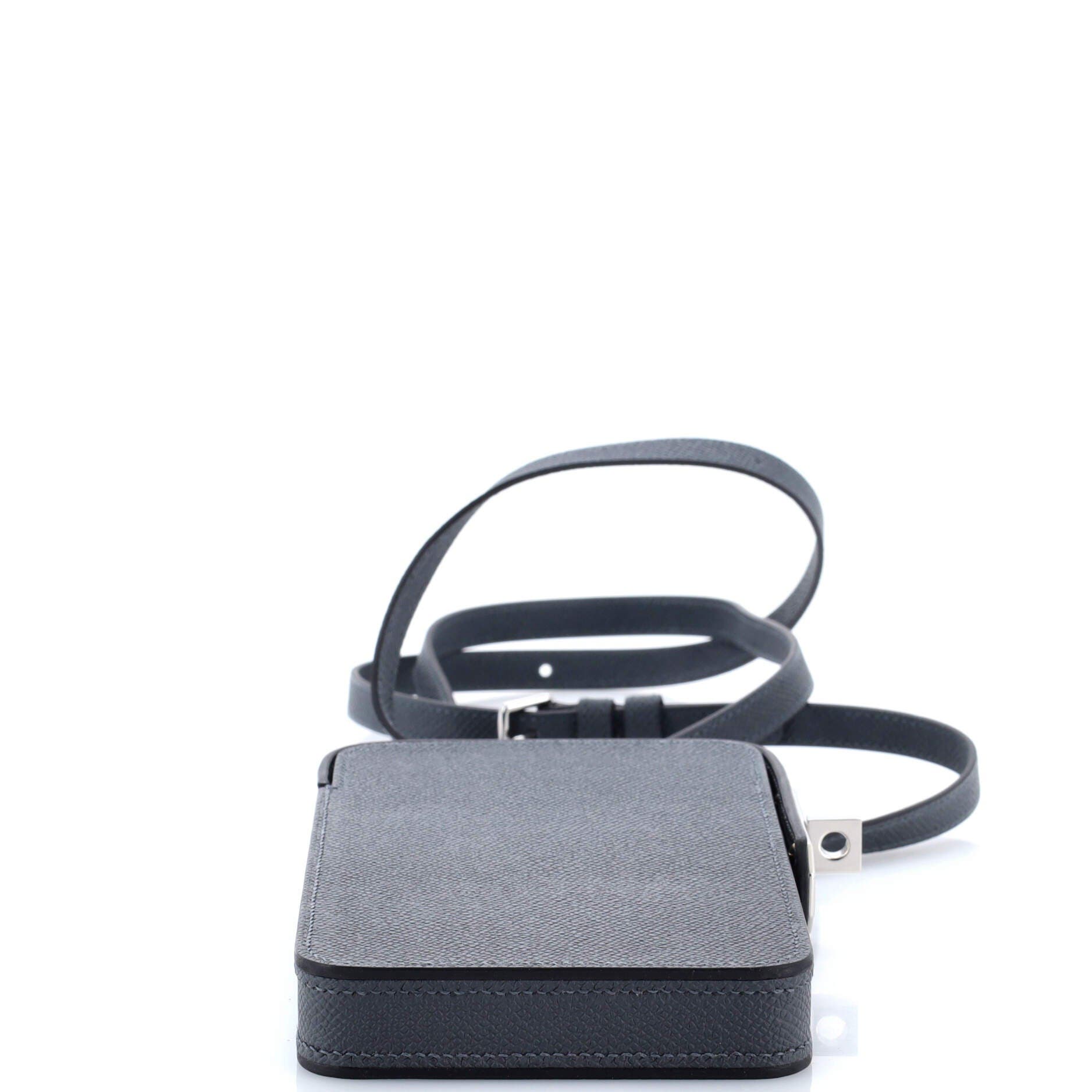 Pre-Owned Hermes Hac a Box Phone Case Epsom, Alternate, color, Gris Misty