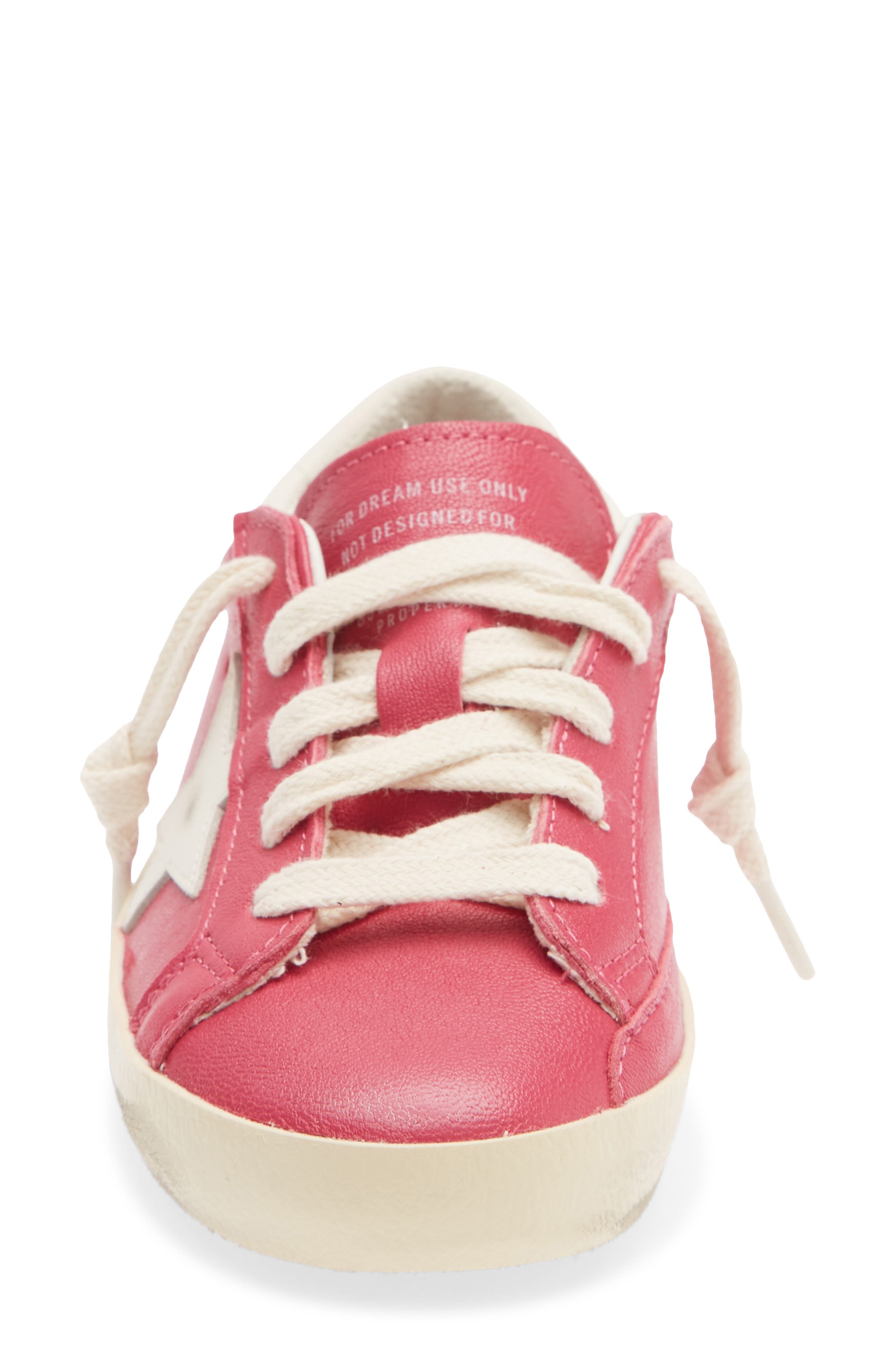 Kids' Super-Star Sneaker, Alternate, color, HOT PINK/ CREAM