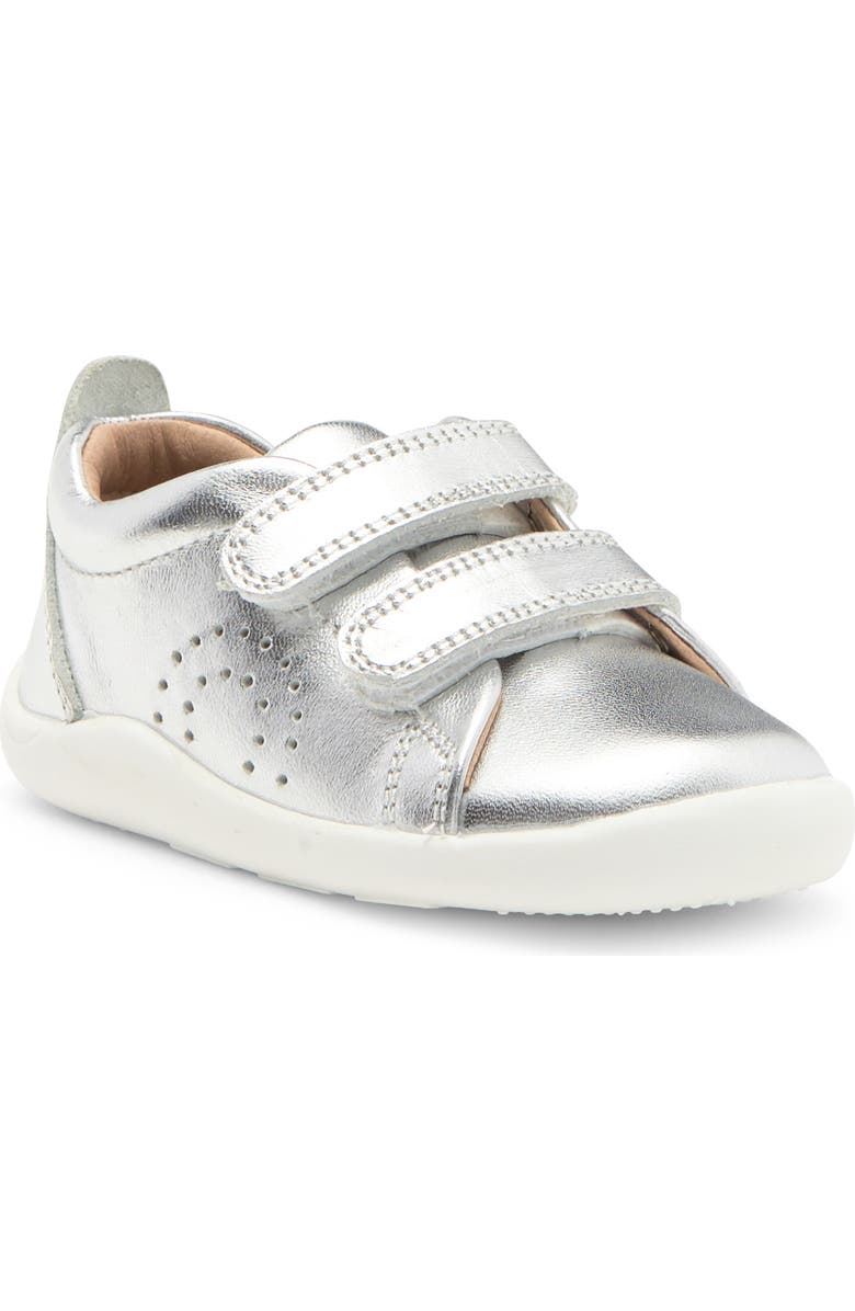 OLD SOLES Kids' Metallic Leather Sneaker, Main, color, Silver