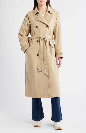 Bernardo Long Double Breasted Trench Coat