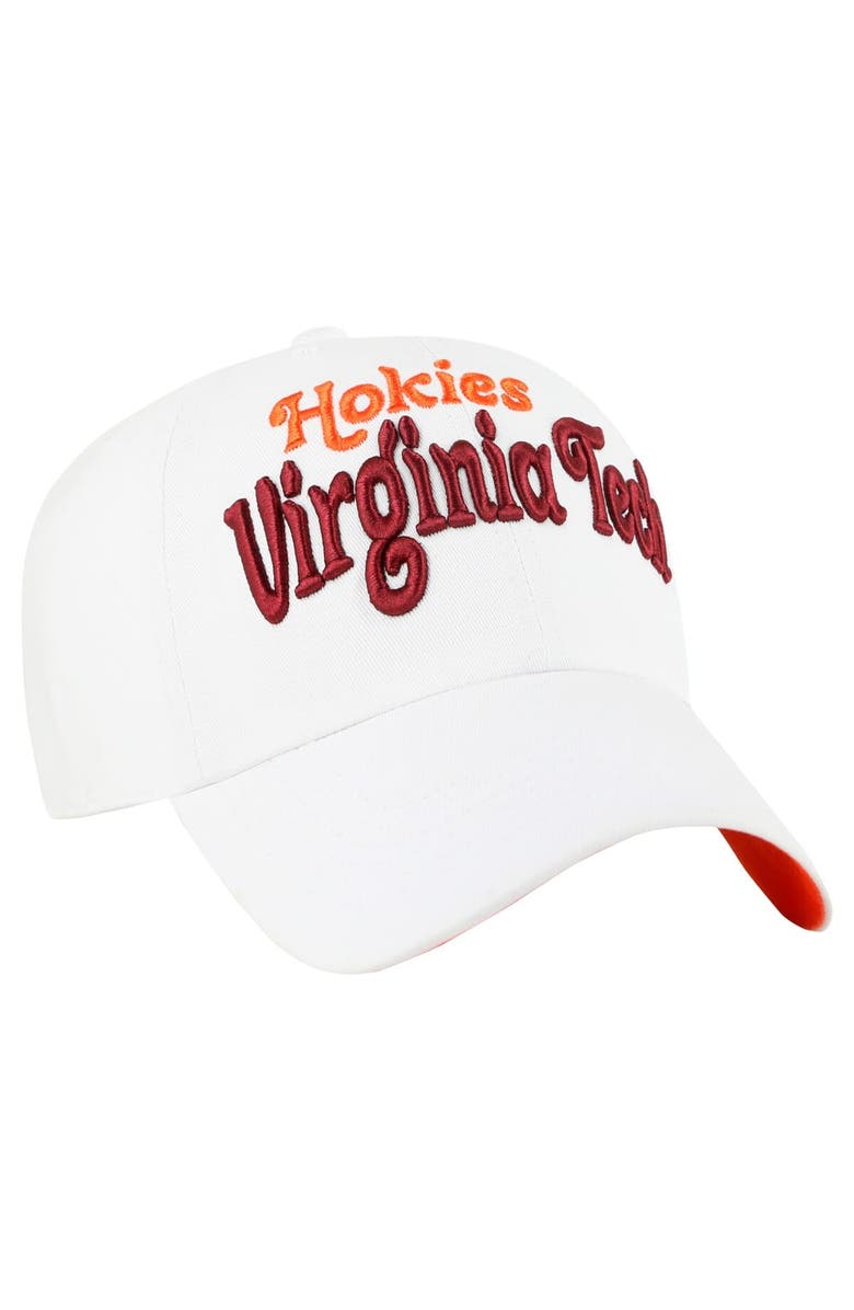 '47 Women's '47 White Virginia Tech Hokies Pensacola Clean Up Adjustable Hat, Alternate, color, White