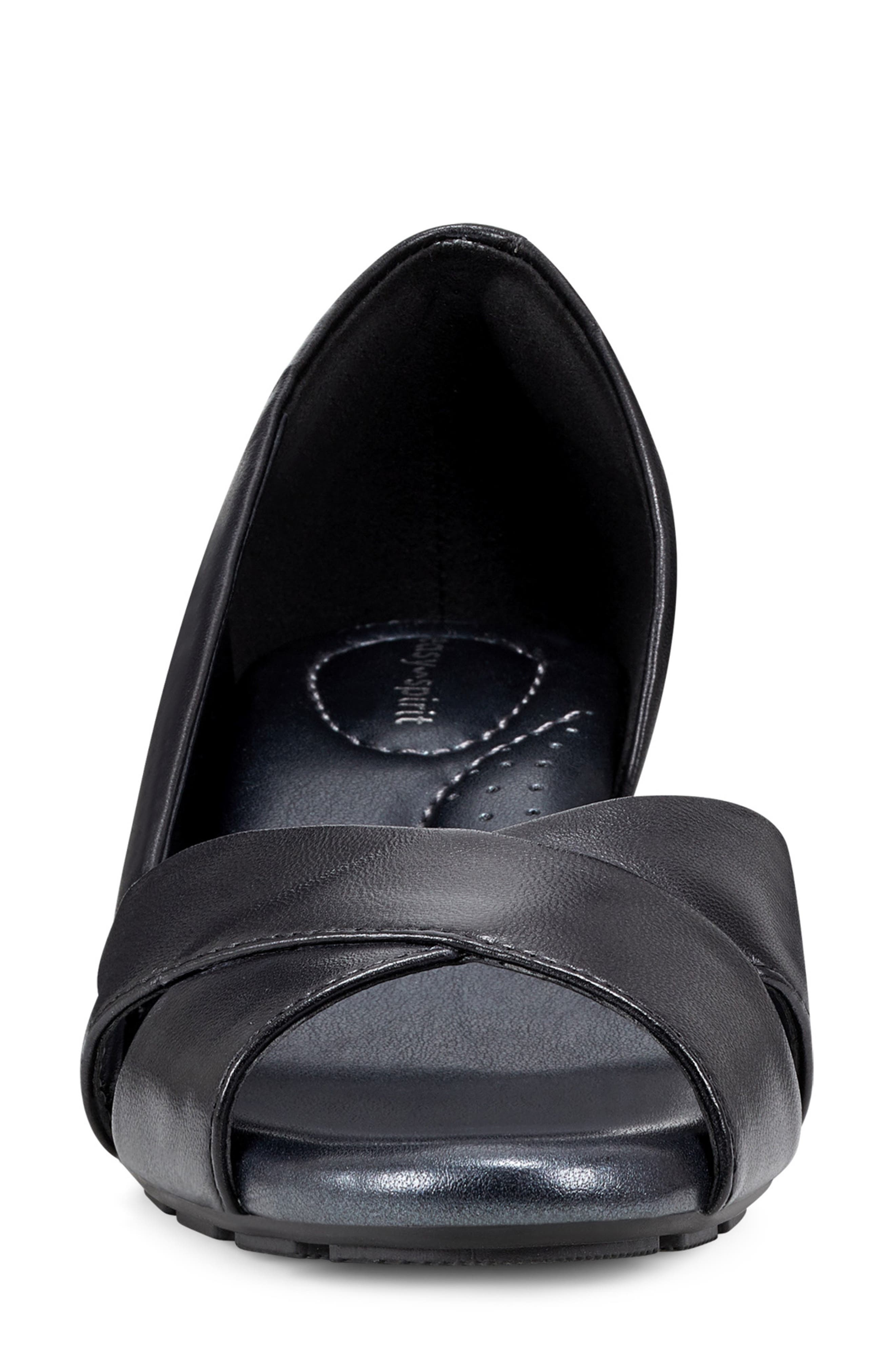 Easy Spirit Bernie Half d'Orsay Wedge Sandal, Alternate, color, 