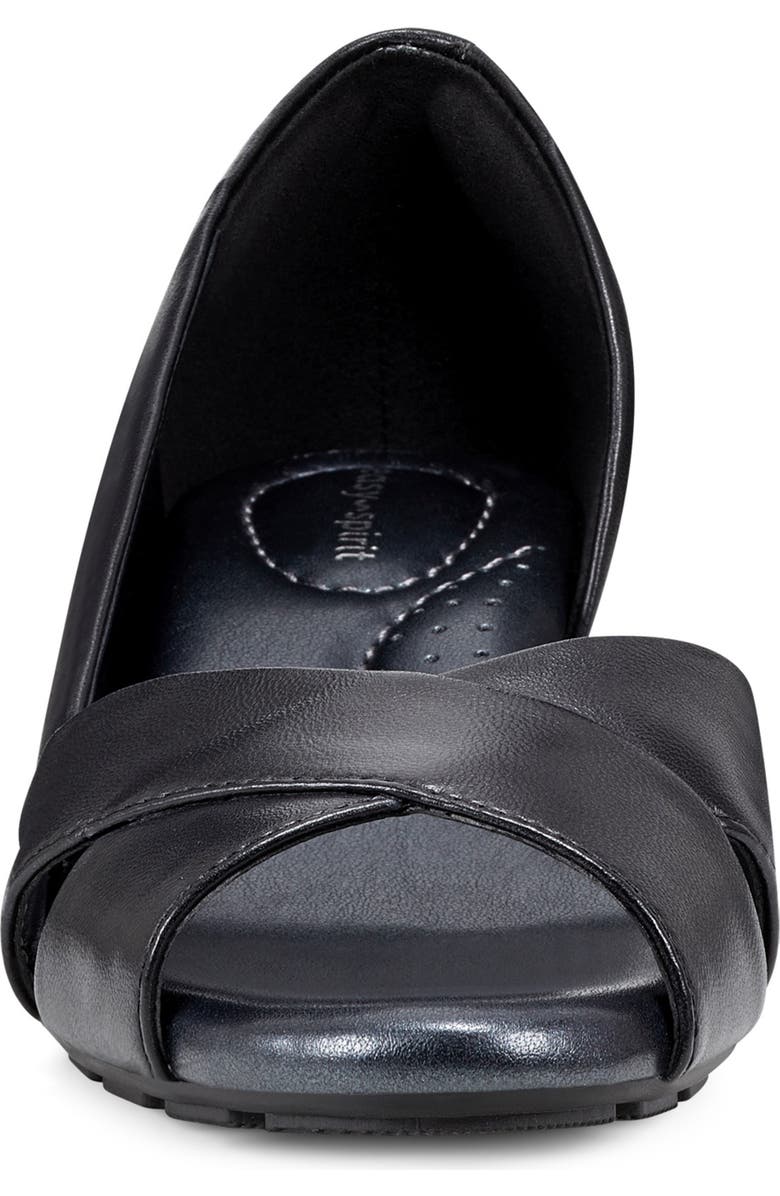 Easy Spirit Bernie Half d'Orsay Wedge Sandal, Alternate, color,