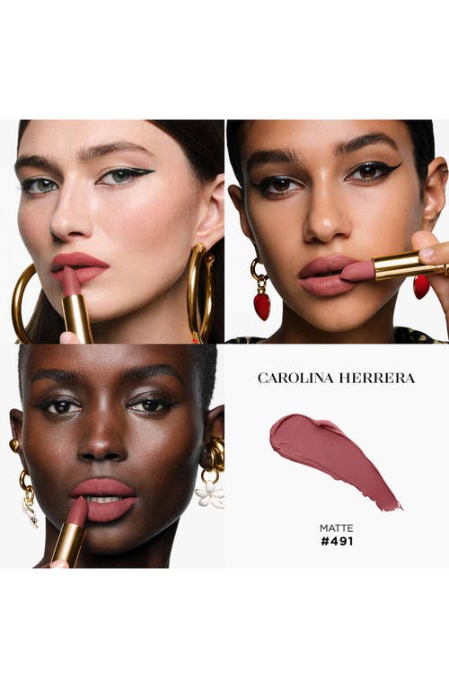 Carolina Herrera Fabulous Kiss Matte Lipstick Refill In 491 5th Ave Rose