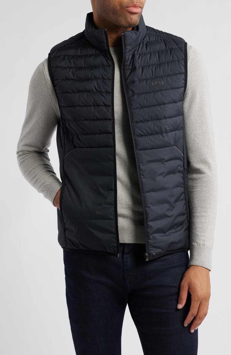 BOSS Thor 2 Water Repellent Quilted Vest, Main, color, Dark Blue