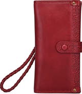 OLD TREND Iris Genuine Leather Modular RFID Wristlet Clutch