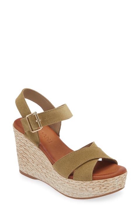 Brittany Ankle Strap Espadrille Platform Wedge Sandal (Women)