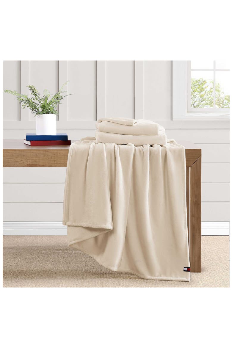 Plush Throw Blanket, Alternate, color, LIGHT BEIGE