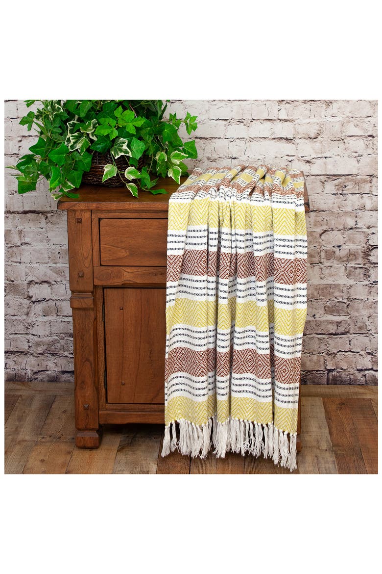 Kai Fringe Throw Blanket, Alternate, color, RUST MULTI