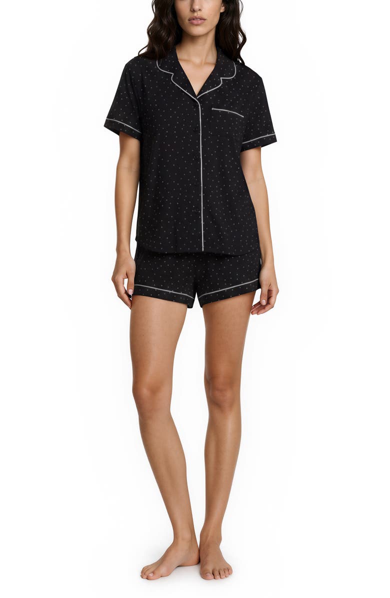 Flora By Flora Nikrooz Gabriella Printed Short Pajamas, Alternate, color, Black