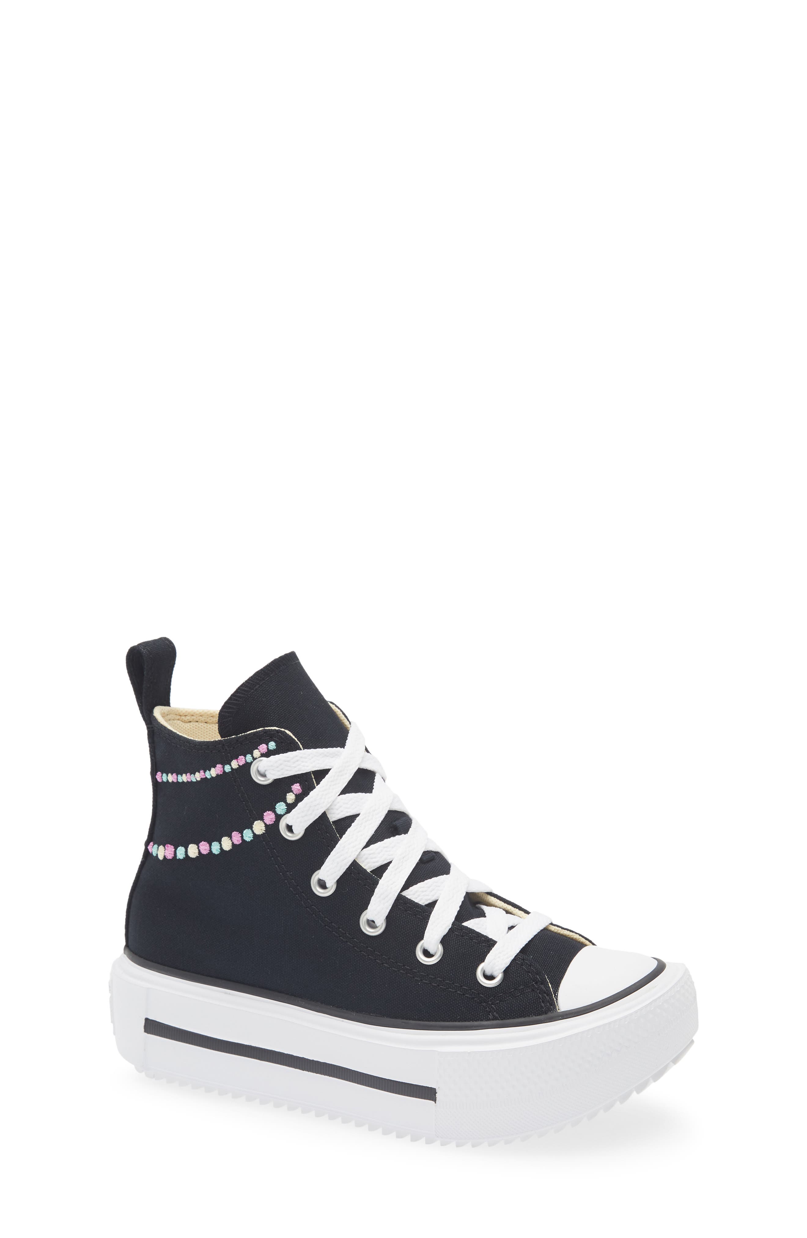 Converse Kids' Chuck Taylor<sup>®</sup> All Star<sup>®</sup> Lift Platform Sneaker, Main, color, Black/ Orchid/ White