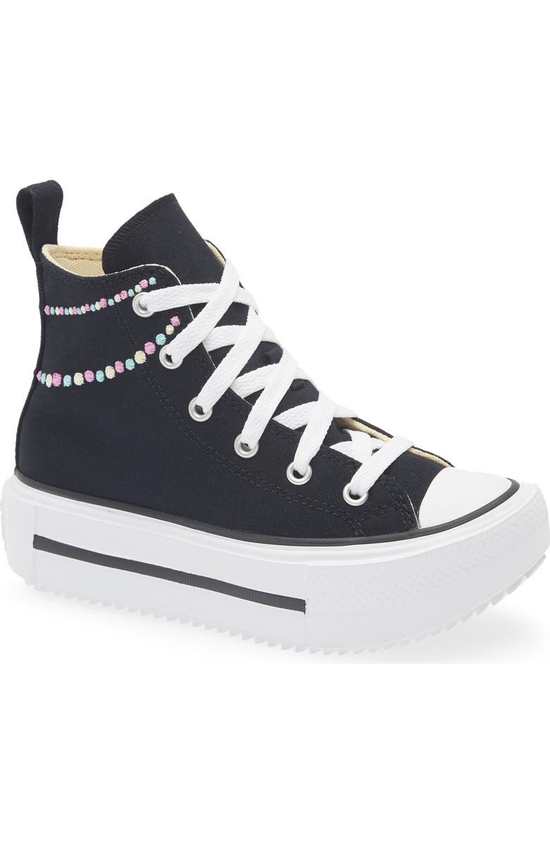 Converse Kids' Chuck Taylor<sup>®</sup> All Star<sup>®</sup> Lift Platform Sneaker, Main, color, Black/ Orchid/ White