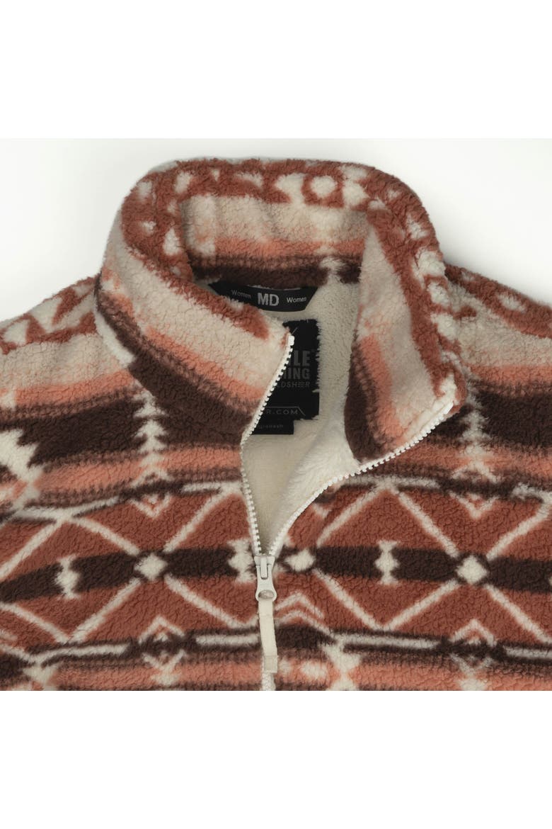 Upland Printed Heated High-Pile Fleece Vest, Alternate, color, Clay Aztec