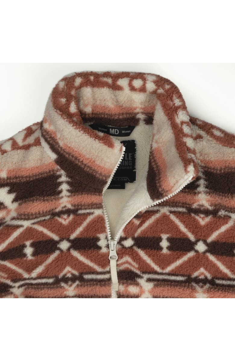 Mobile Warming Upland Printed Heated High-Pile Fleece Vest, Alternate, color, Clay Aztec