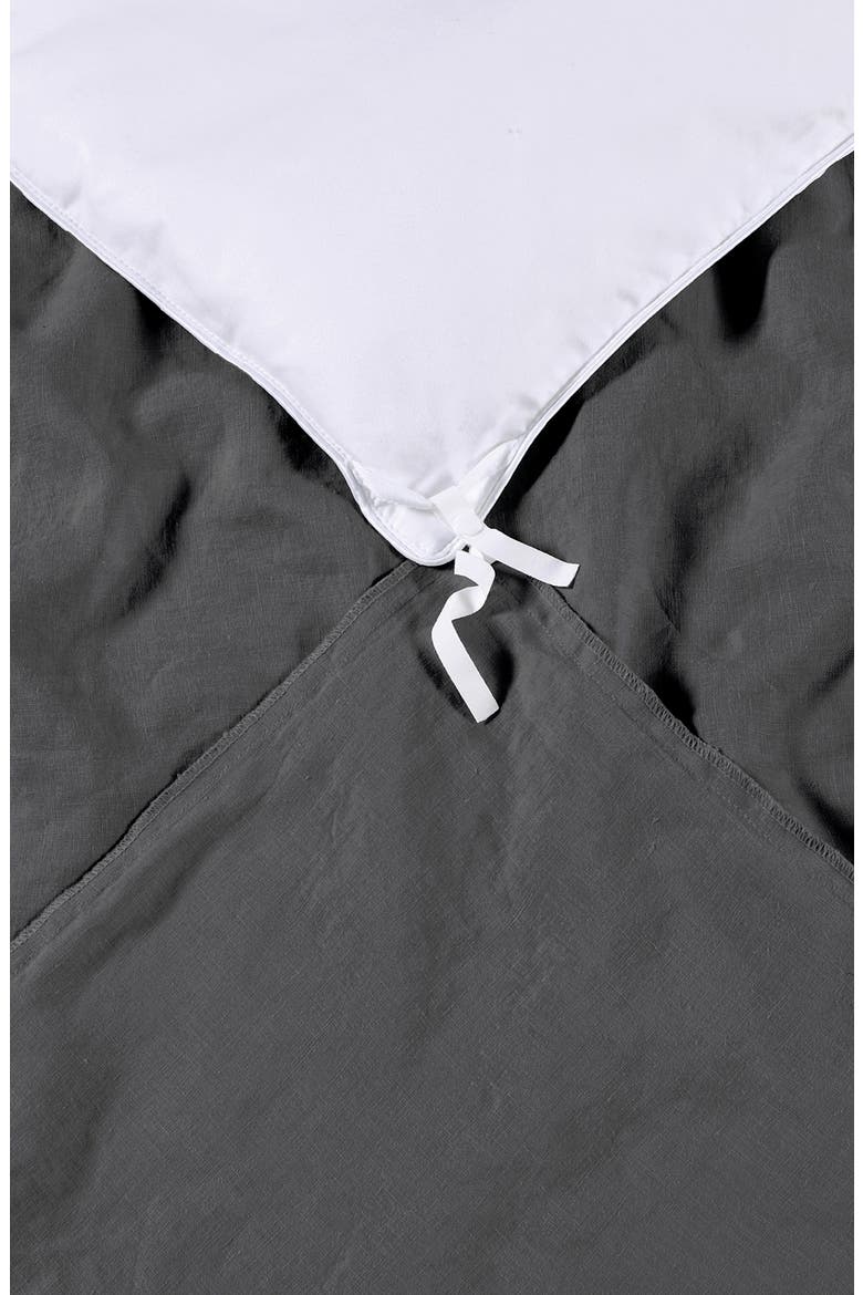 French Linen Duvet Cover, Alternate, color, STORM