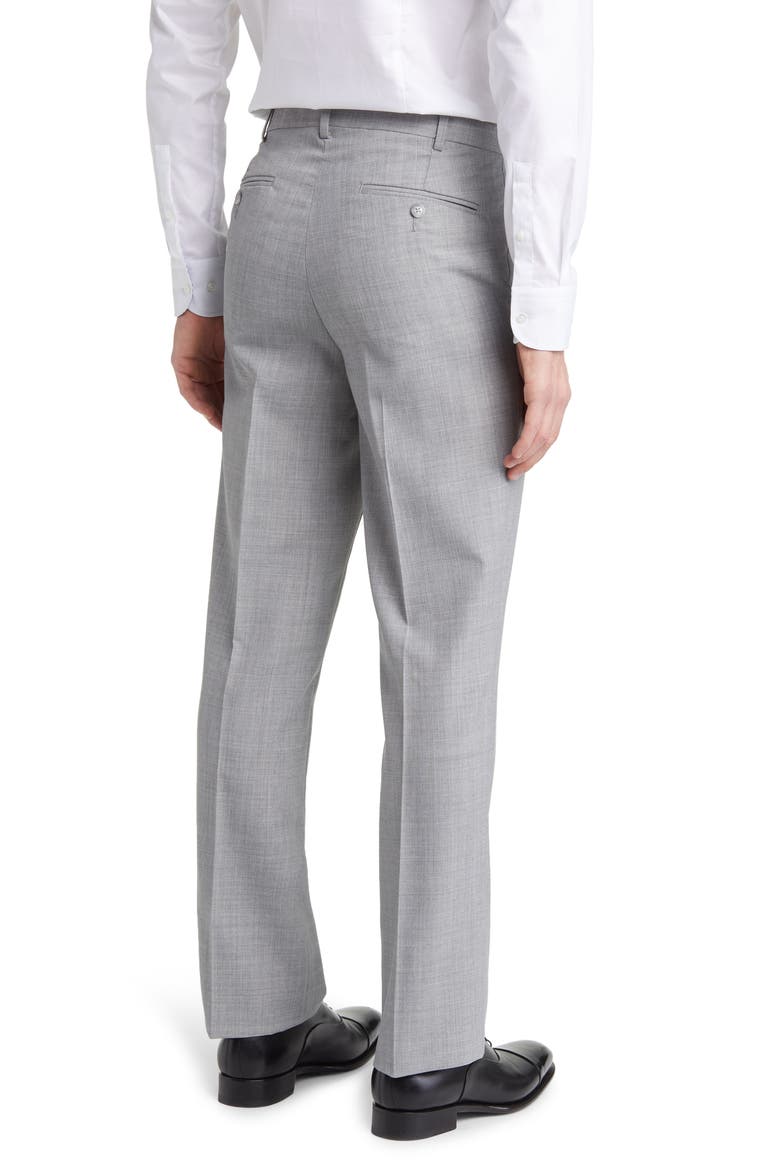 Self Sizer Flat Front Dress Pants, Alternate, color, LIGHT GREY