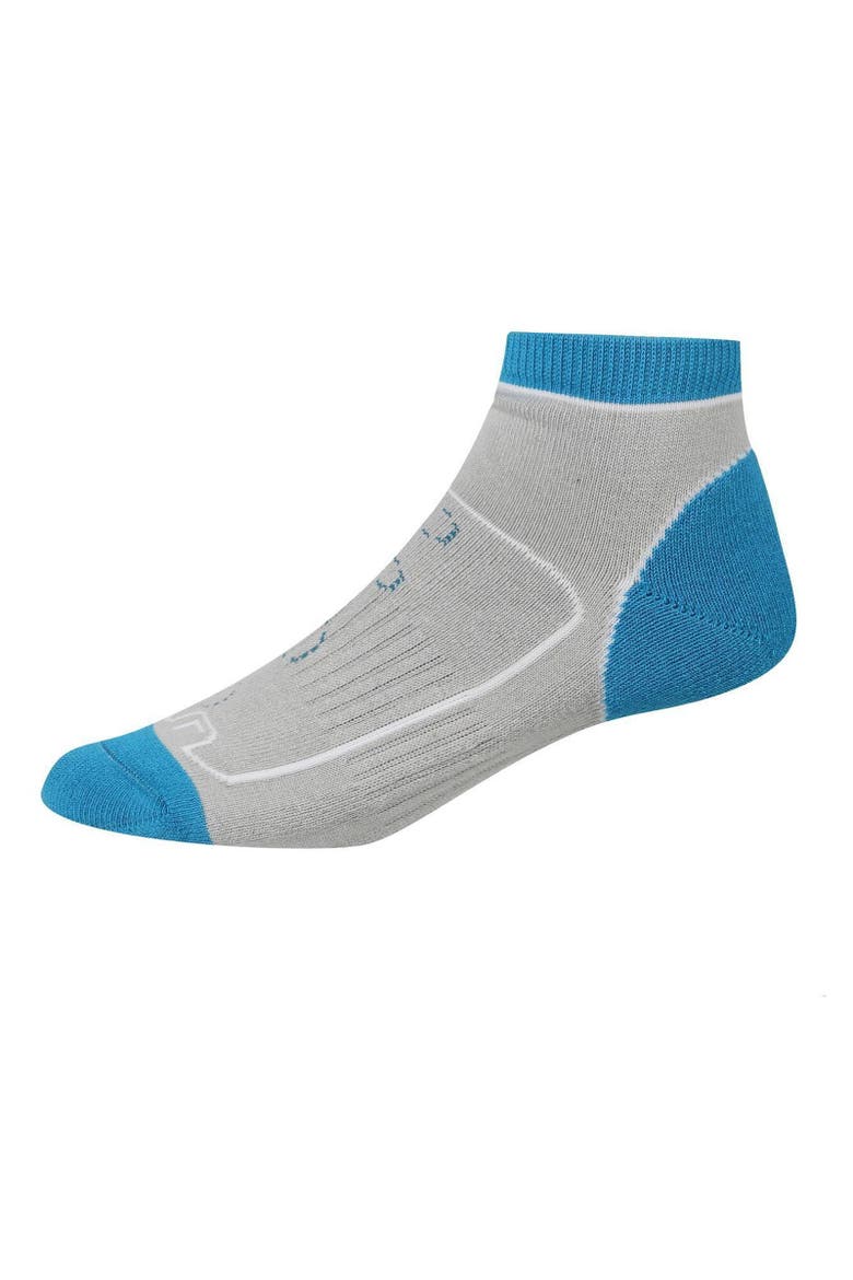 Samaris Trail Colour Block Ankle Socks, Alternate, color, Light Steel and Niagra Blue