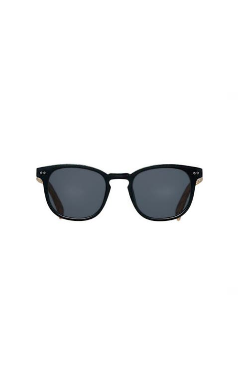 Color 21 Wooden Temple Polarized Sunglasses