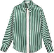 MANGO Combined Stripe Button-Up Shirt