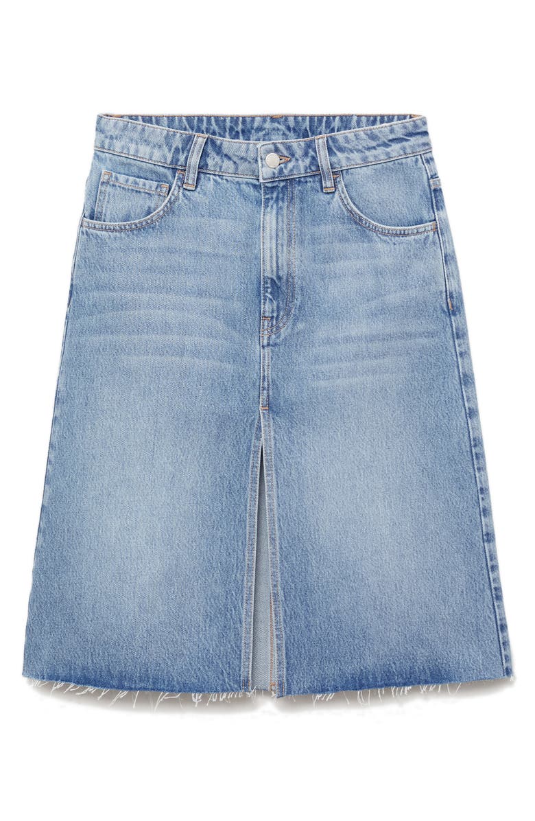 MANGO Denim Midi Skirt, Main, color, 