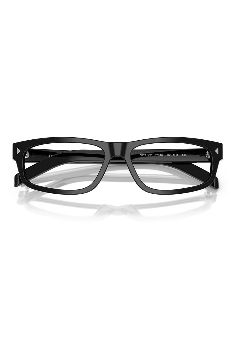 57mm Rectangle optical glasses, Alternate, color, BLACK